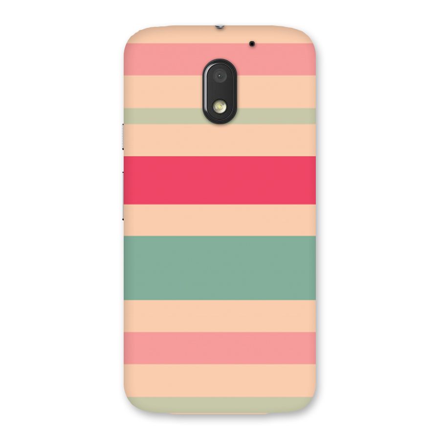 Pastel Stripes Vintage Back Case for Moto E3 Power