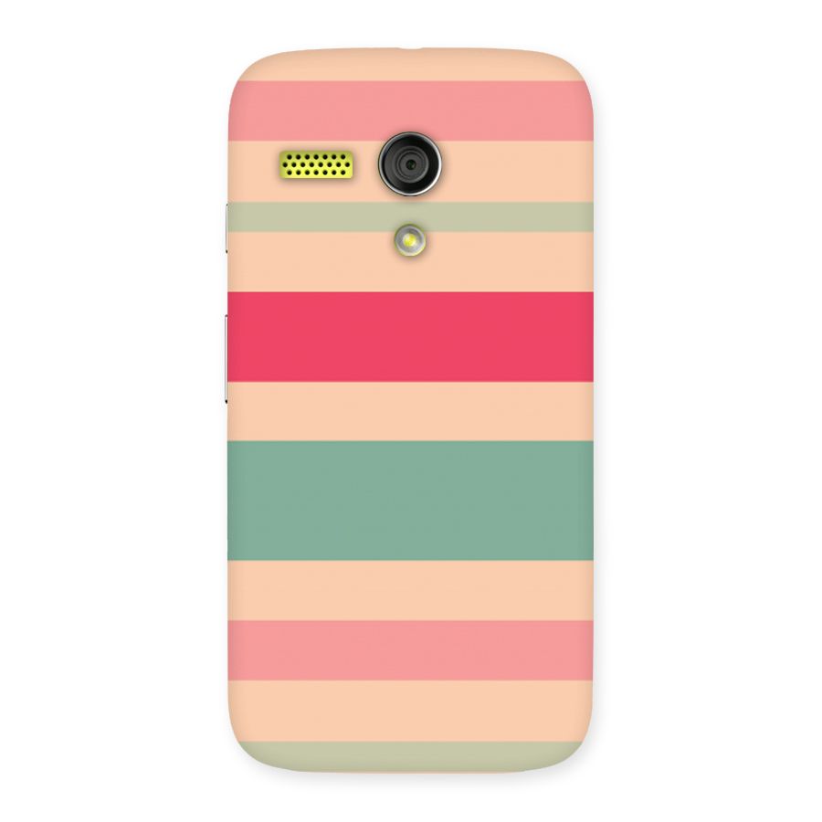 Pastel Stripes Vintage Back Case for Moto G