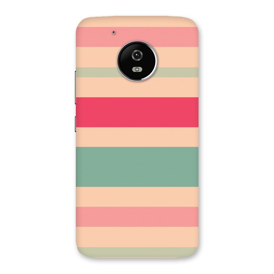 Pastel Stripes Vintage Back Case for Moto G5
