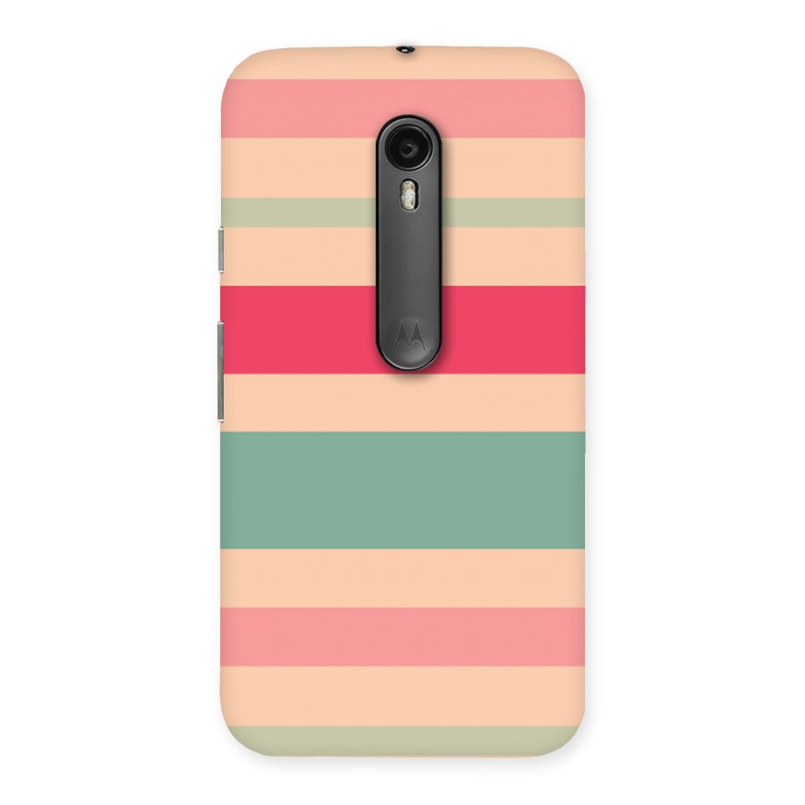 Pastel Stripes Vintage Back Case for Moto G Turbo