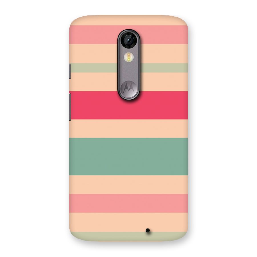Pastel Stripes Vintage Back Case for Moto X Force