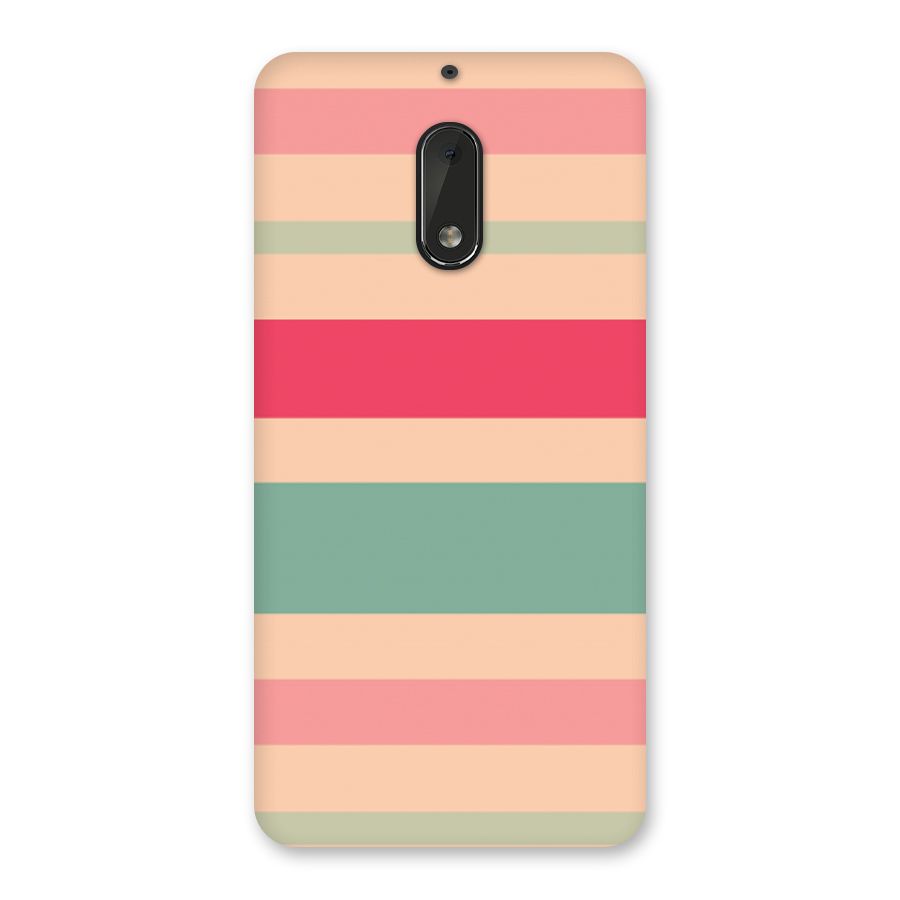Pastel Stripes Vintage Back Case for Nokia 6