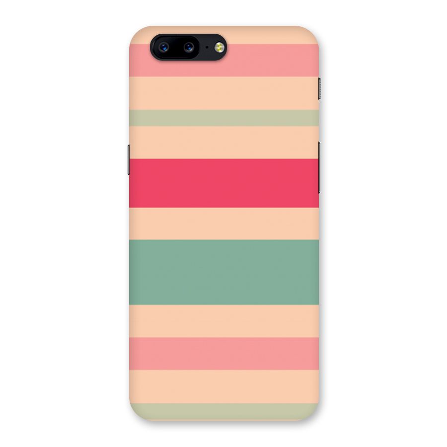 Pastel Stripes Vintage Back Case for OnePlus 5