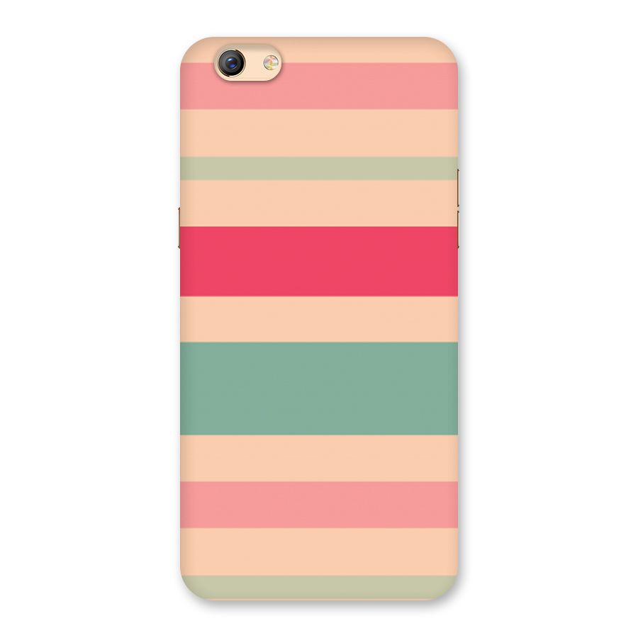 Pastel Stripes Vintage Back Case for Oppo F3 Plus