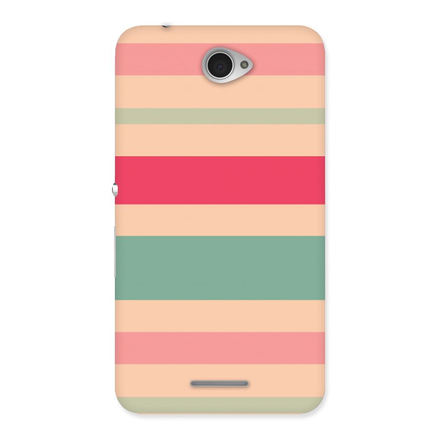 Pastel Stripes Vintage Back Case for Sony Xperia E4