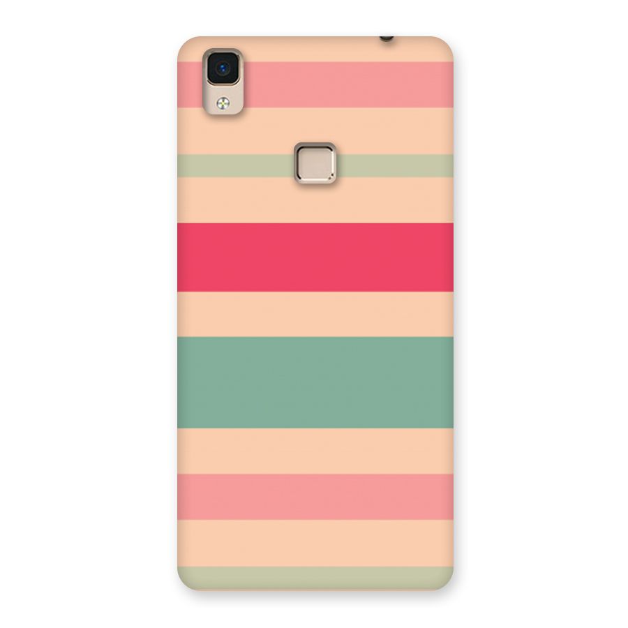 Pastel Stripes Vintage Back Case for V3 Max