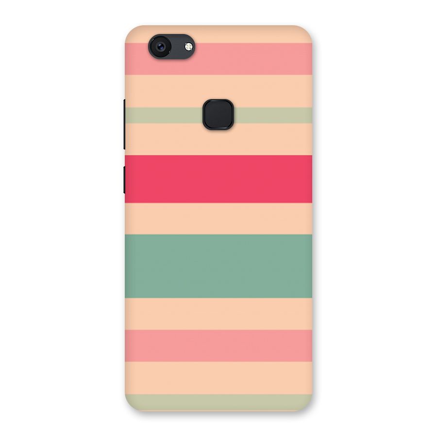 Pastel Stripes Vintage Back Case for Vivo V7 Plus