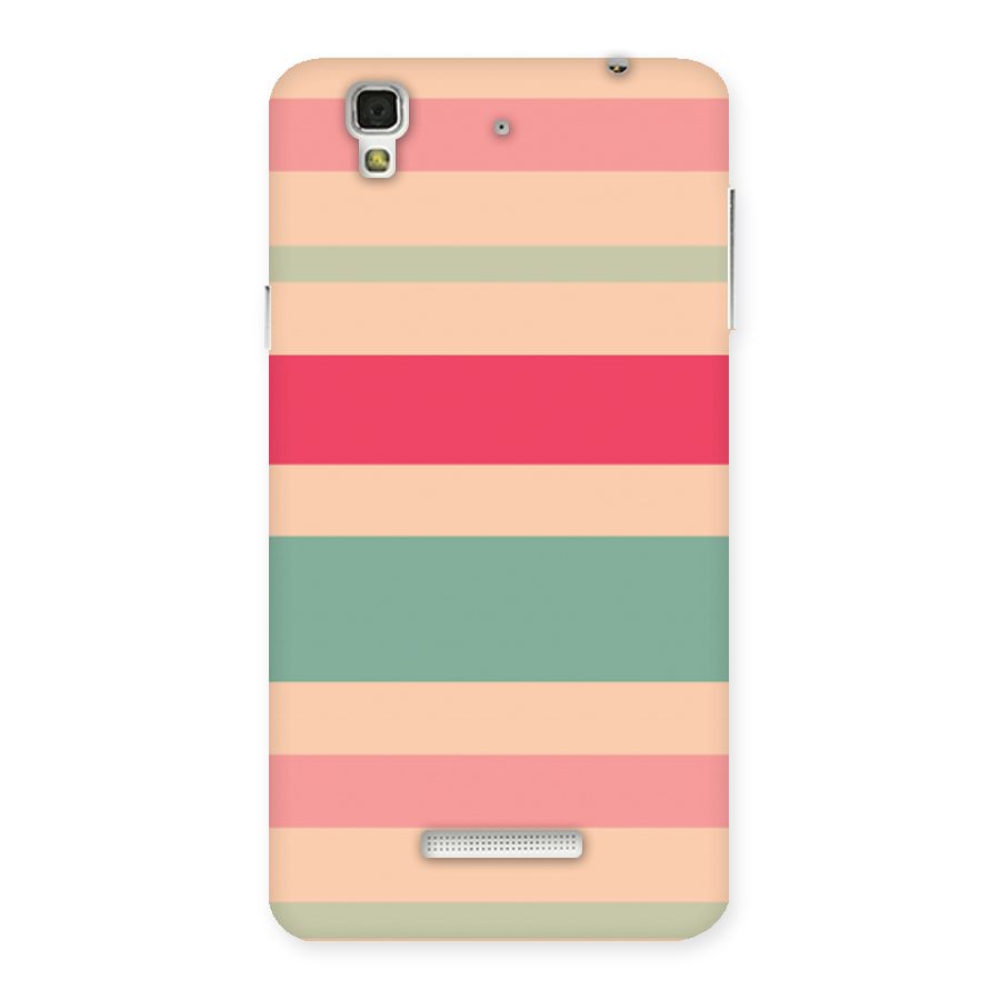 Pastel Stripes Vintage Back Case for YU Yureka Plus