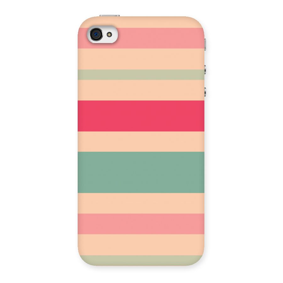 Pastel Stripes Vintage Back Case for iPhone 4 4s