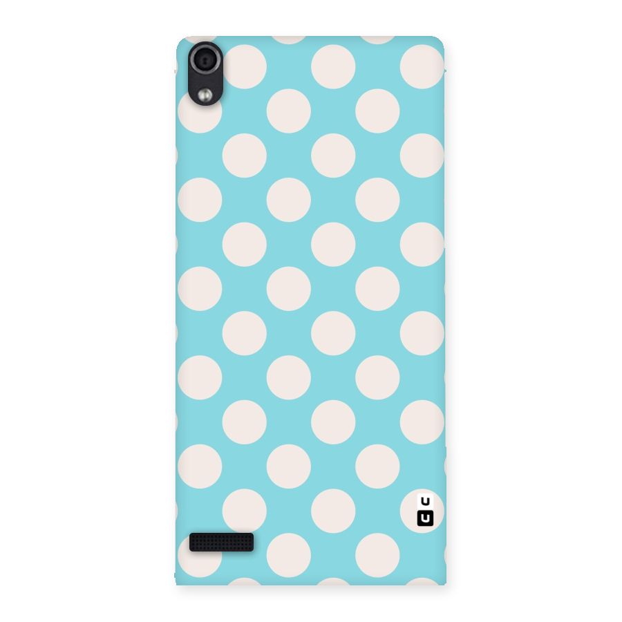 Pastel White Polka Dots Back Case for Ascend P6