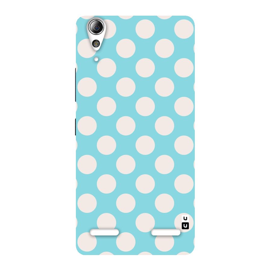 Pastel White Polka Dots Back Case for Lenovo A6000 Plus