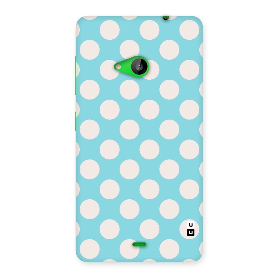 Pastel White Polka Dots Back Case for Lumia 535