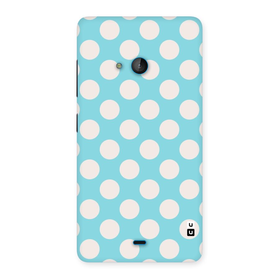 Pastel White Polka Dots Back Case for Lumia 540