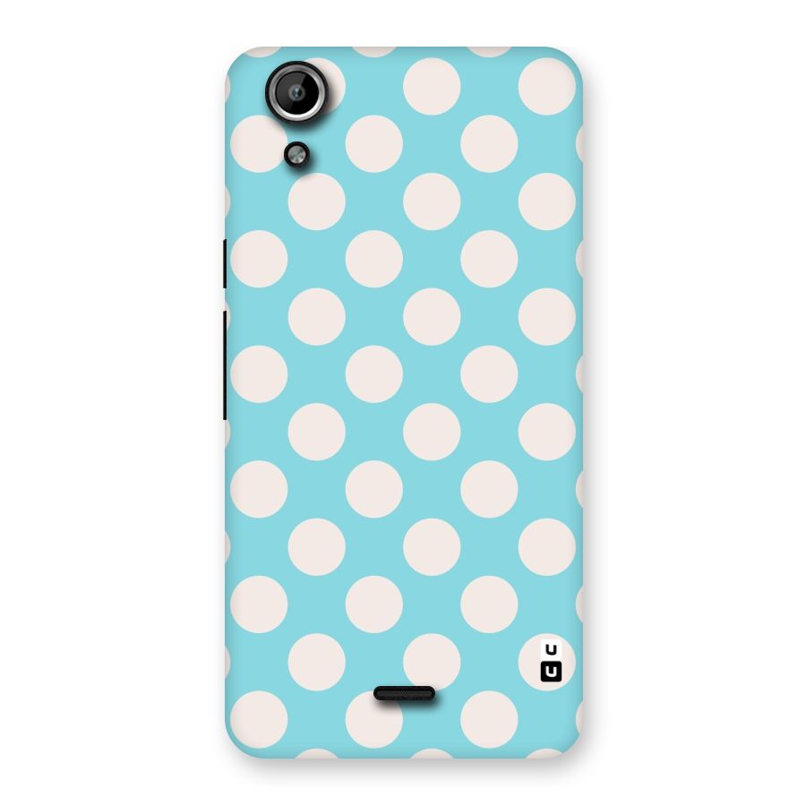Pastel White Polka Dots Back Case for Micromax Canvas Selfie Lens Q345