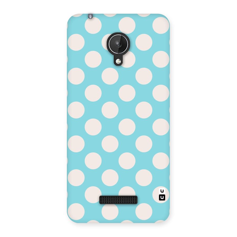 Pastel White Polka Dots Back Case for Micromax Canvas Spark Q380