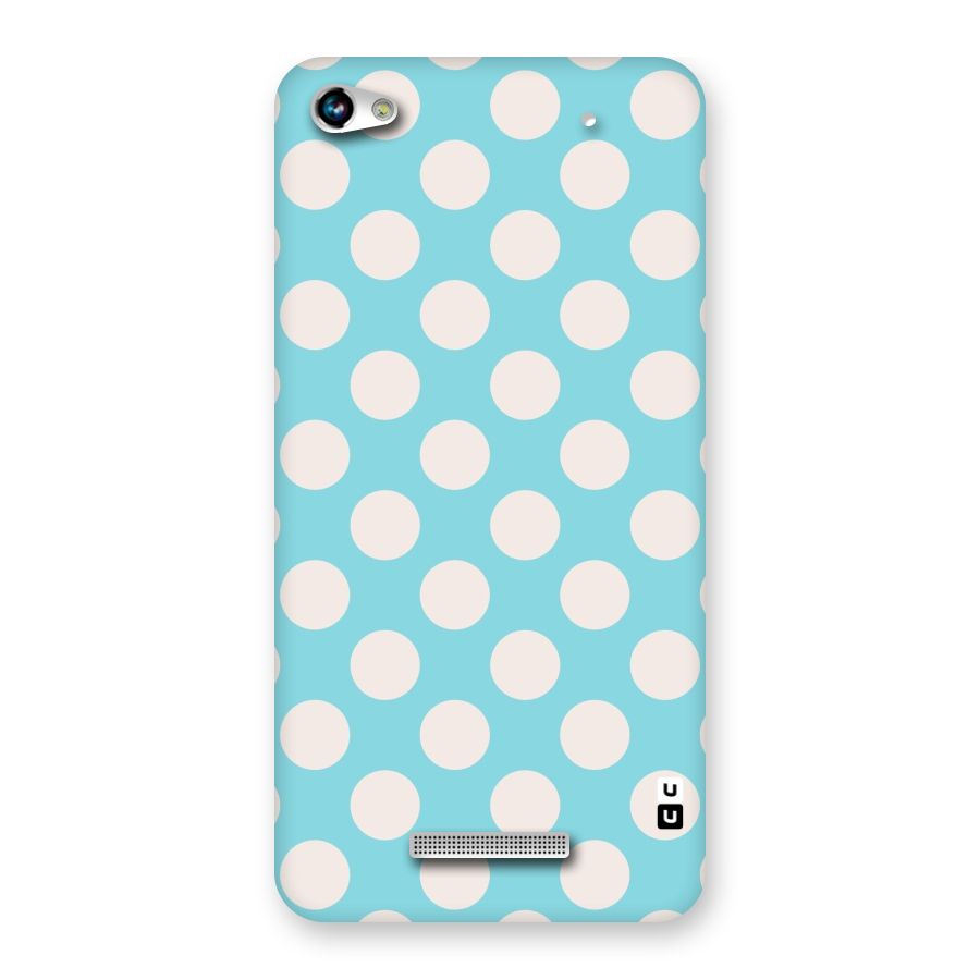Pastel White Polka Dots Back Case for Micromax Hue 2