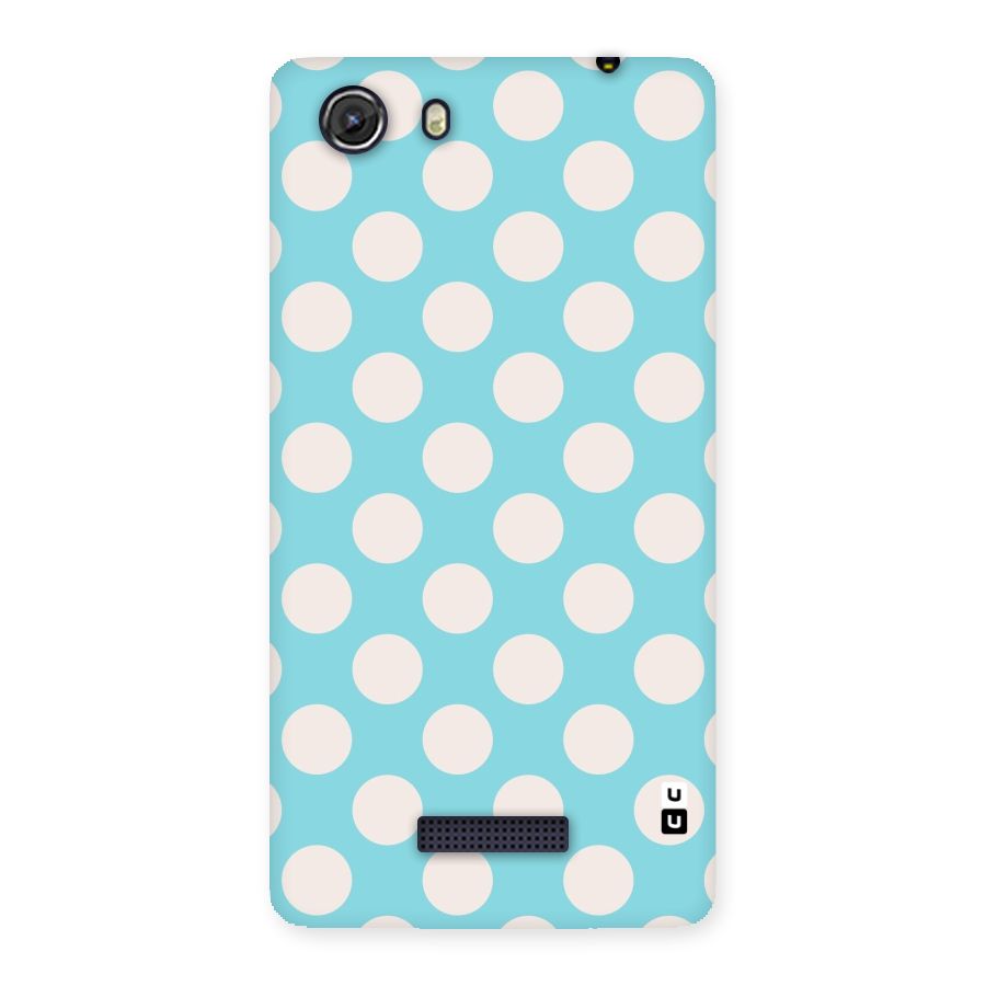 Pastel White Polka Dots Back Case for Micromax Unite 3