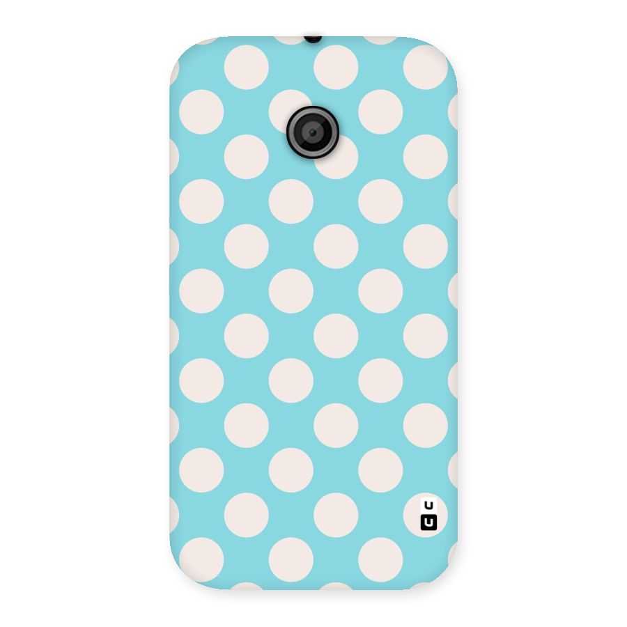 Pastel White Polka Dots Back Case for Moto E