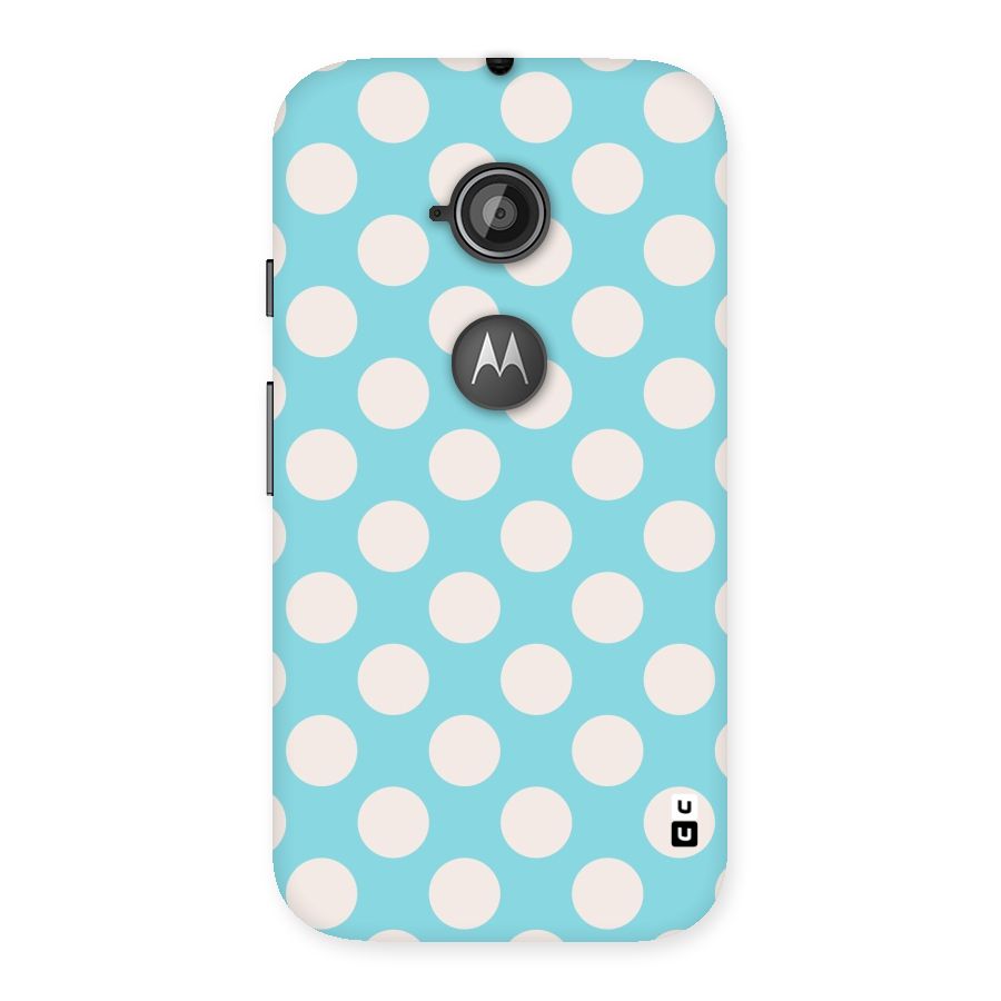 Pastel White Polka Dots Back Case for Moto E 2nd Gen