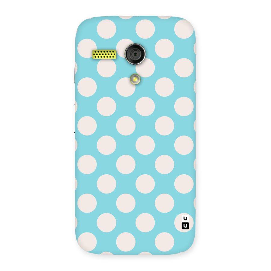Pastel White Polka Dots Back Case for Moto G