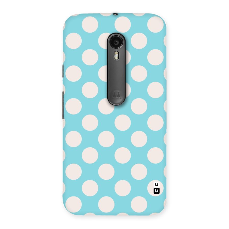 Pastel White Polka Dots Back Case for Moto G3