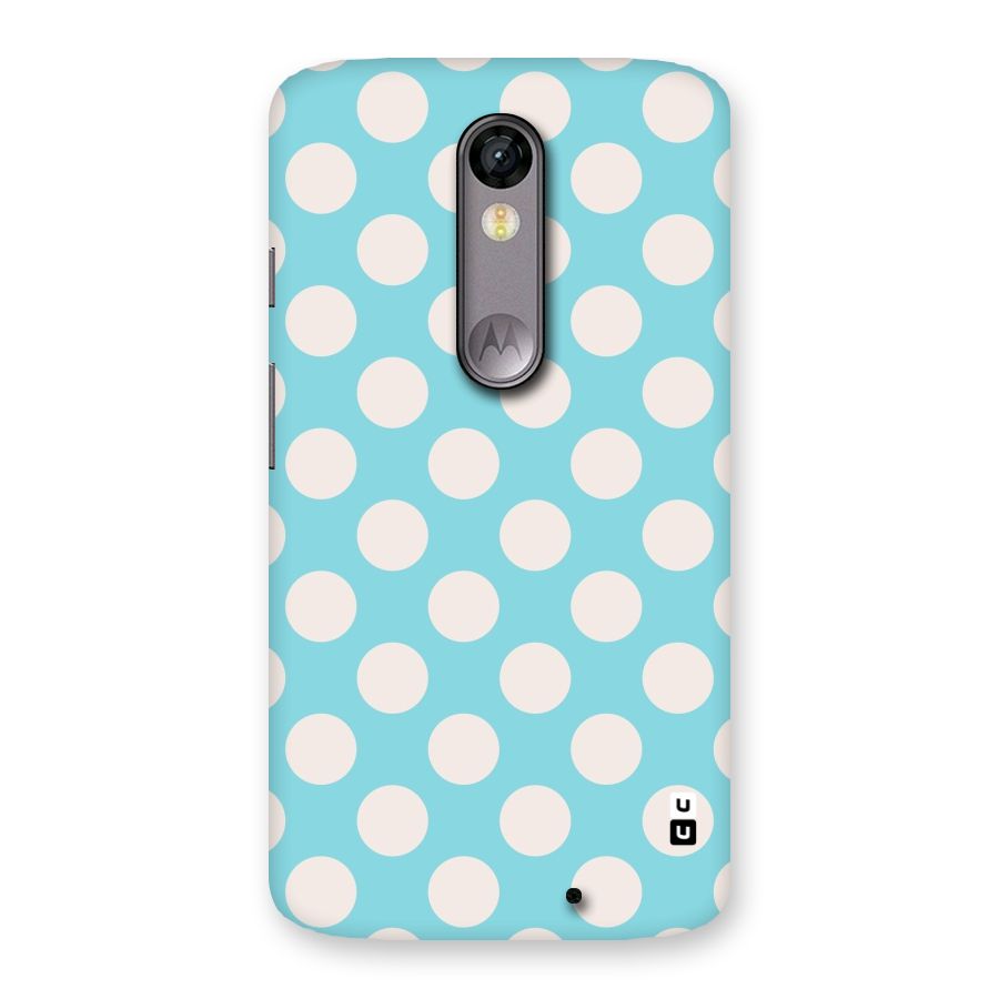 Pastel White Polka Dots Back Case for Moto X Force
