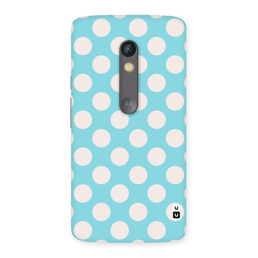 Pastel White Polka Dots Back Case for Moto X Play