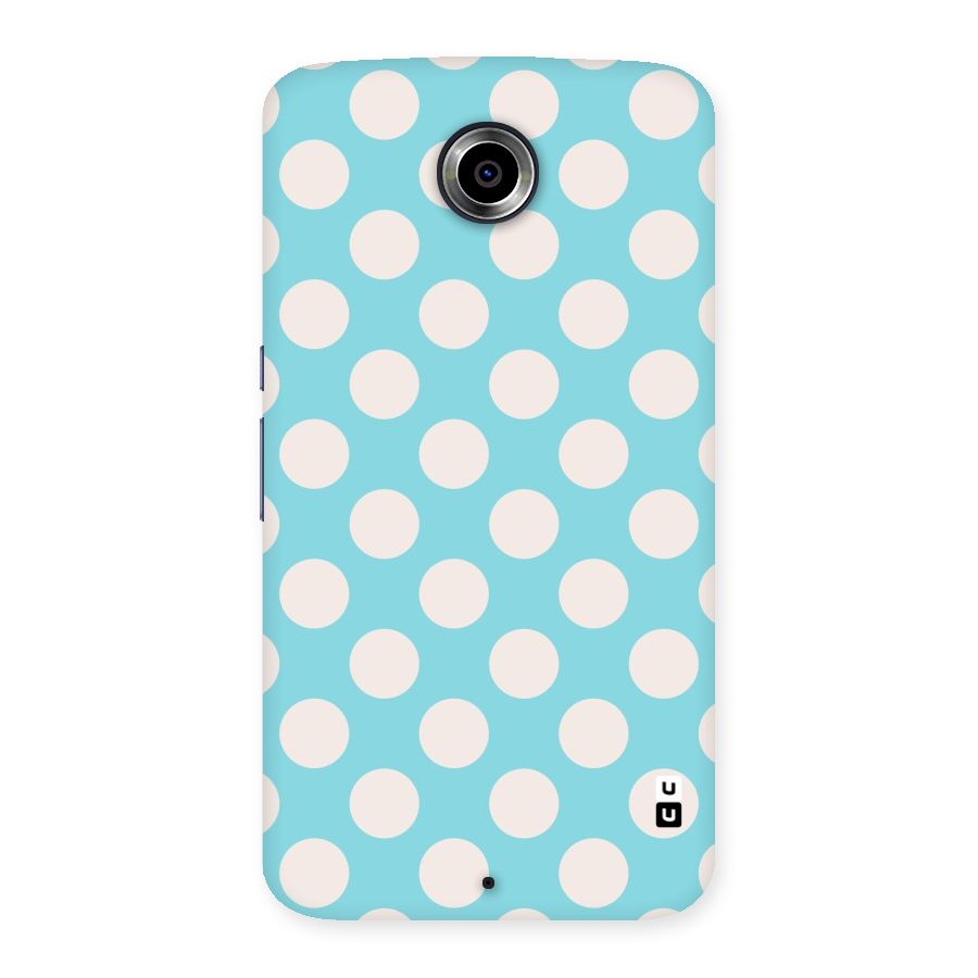 Pastel White Polka Dots Back Case for Nexsus 6