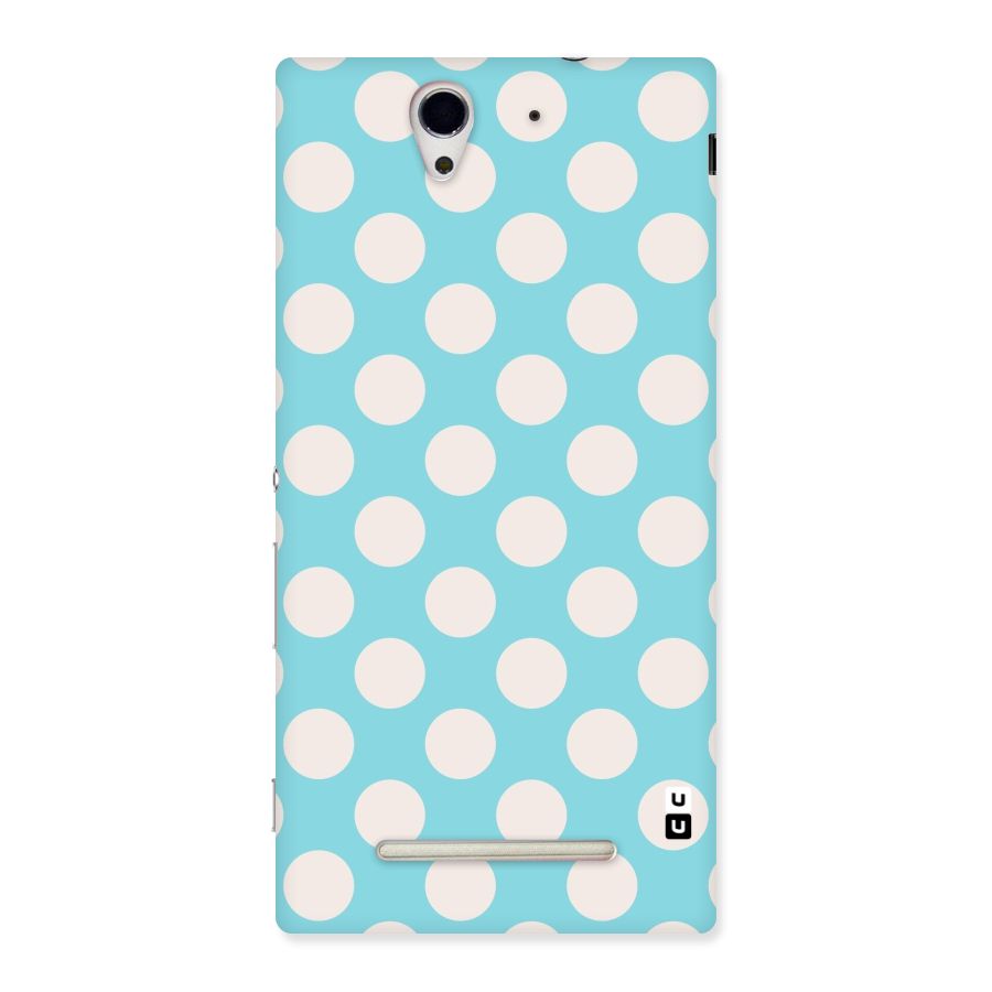 Pastel White Polka Dots Back Case for Sony Xperia C3