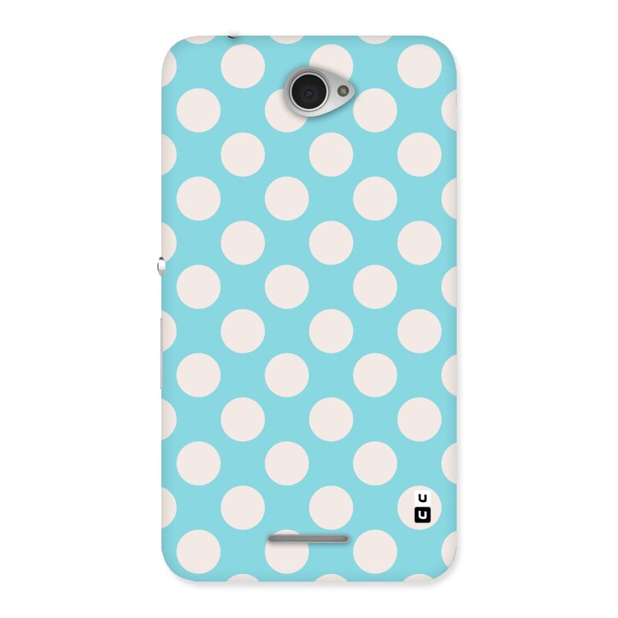 Pastel White Polka Dots Back Case for Sony Xperia E4