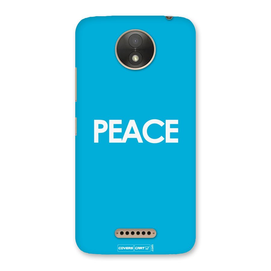 Peace Back Case for Moto C Plus