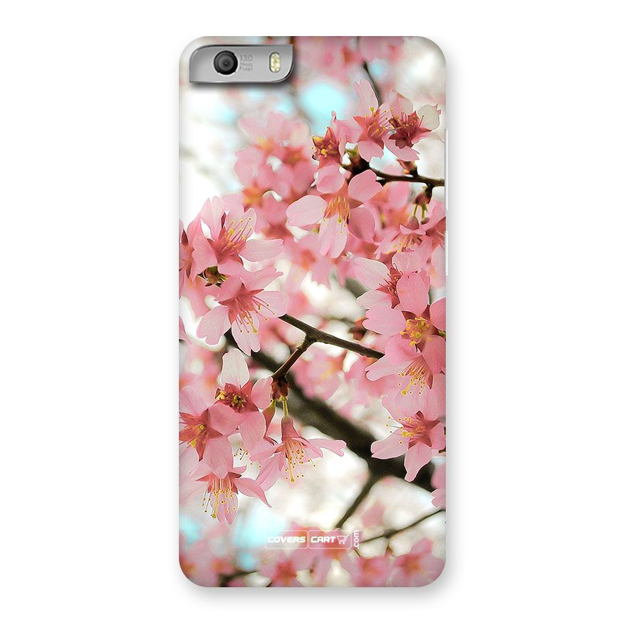 Peach Floral Back Case for Canvas Knight 2