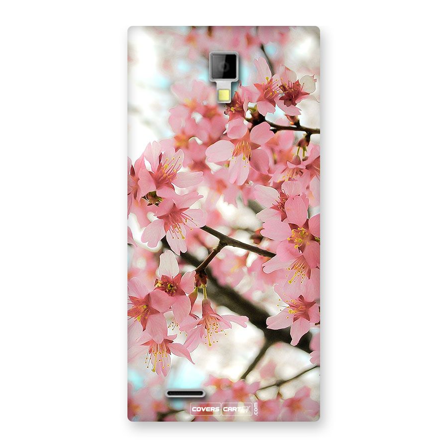 Peach Floral Back Case for Canvas Xpress