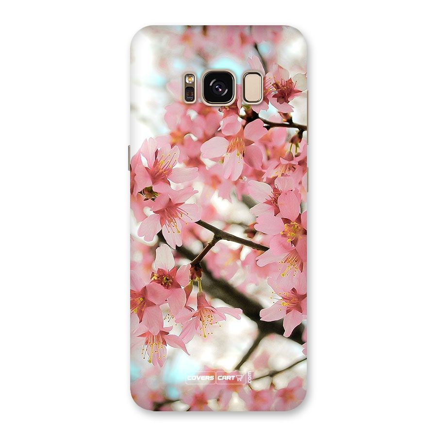Peach Floral Back Case for Galaxy S8