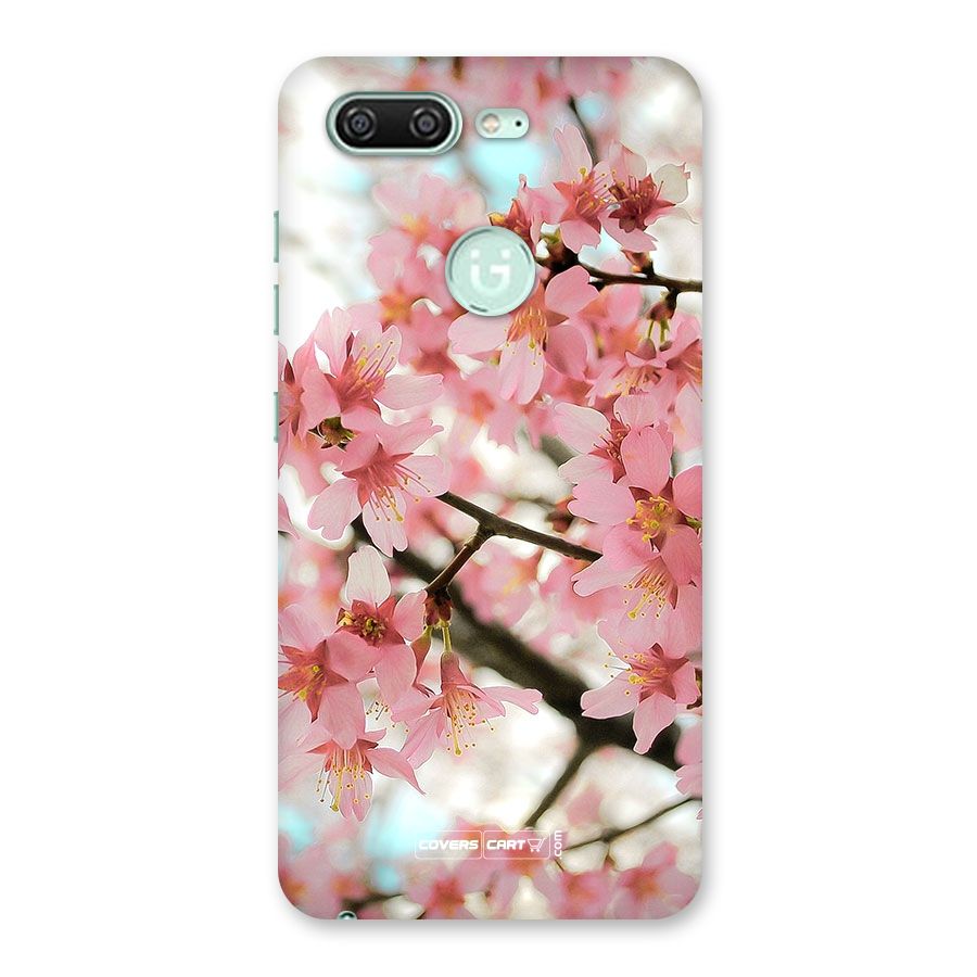 Peach Floral Back Case for Gionee S10