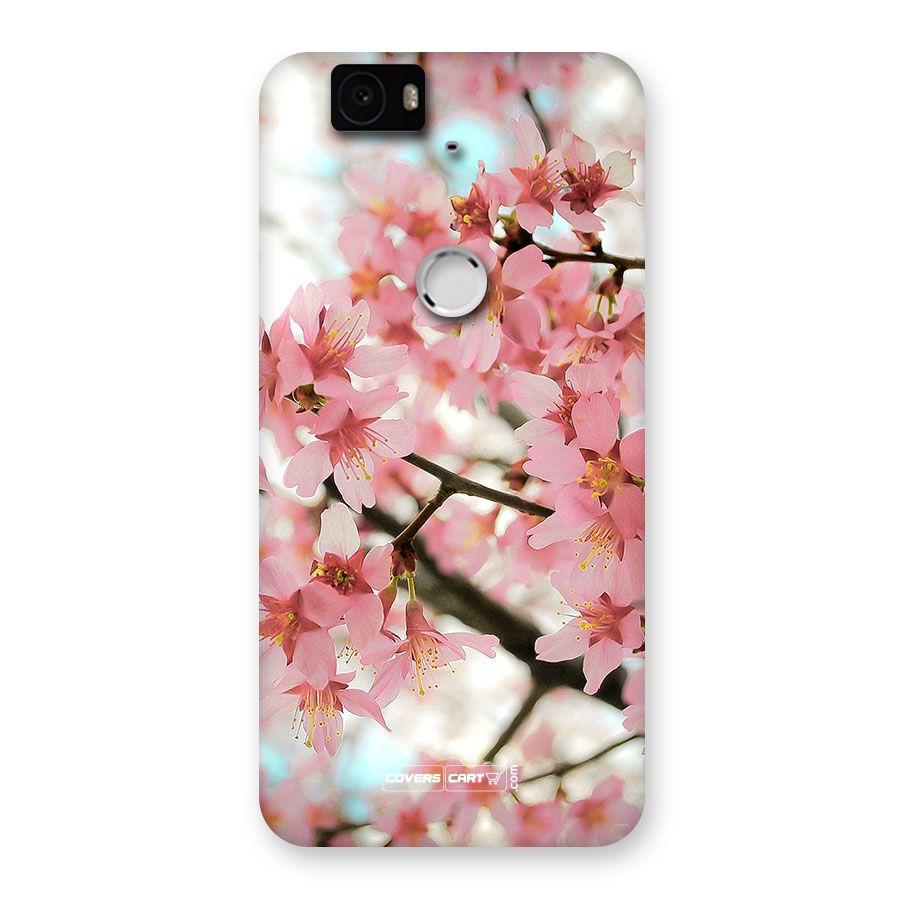Peach Floral Back Case for Google Nexus 6P