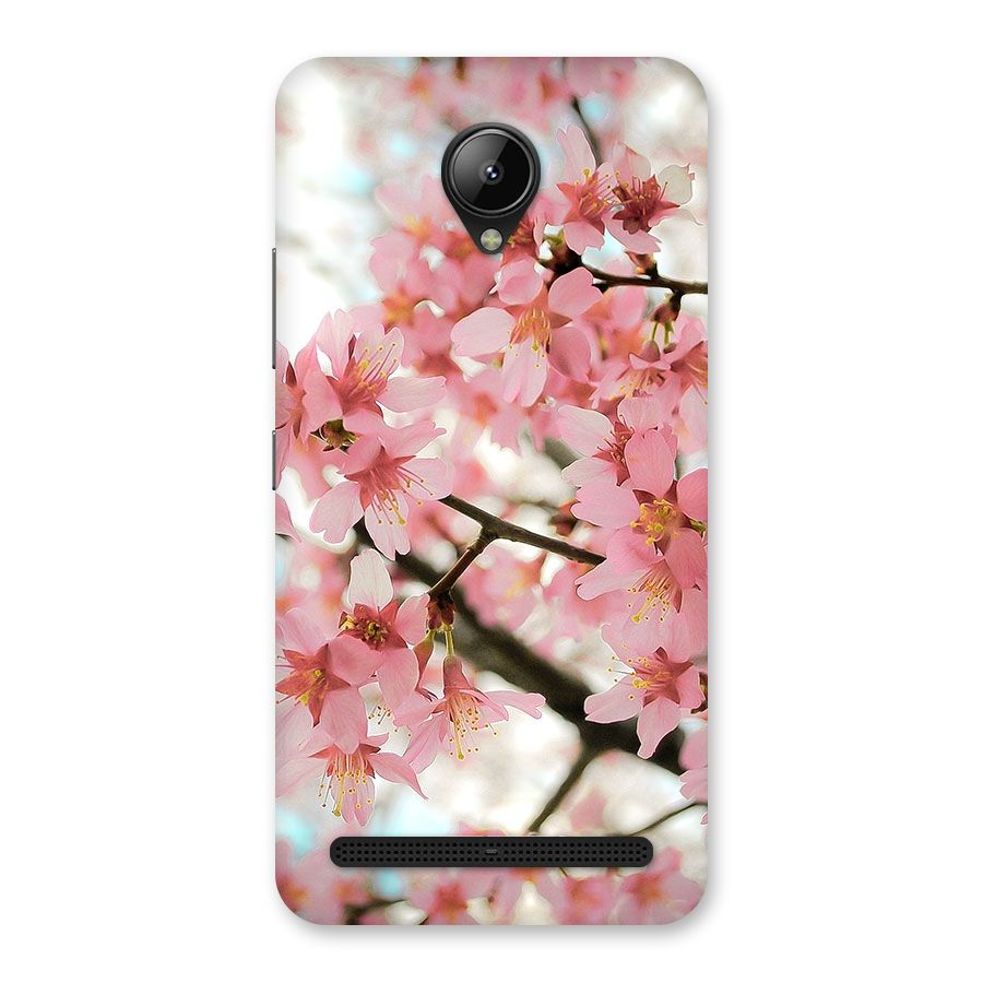 Peach Floral Back Case for Lenovo C2