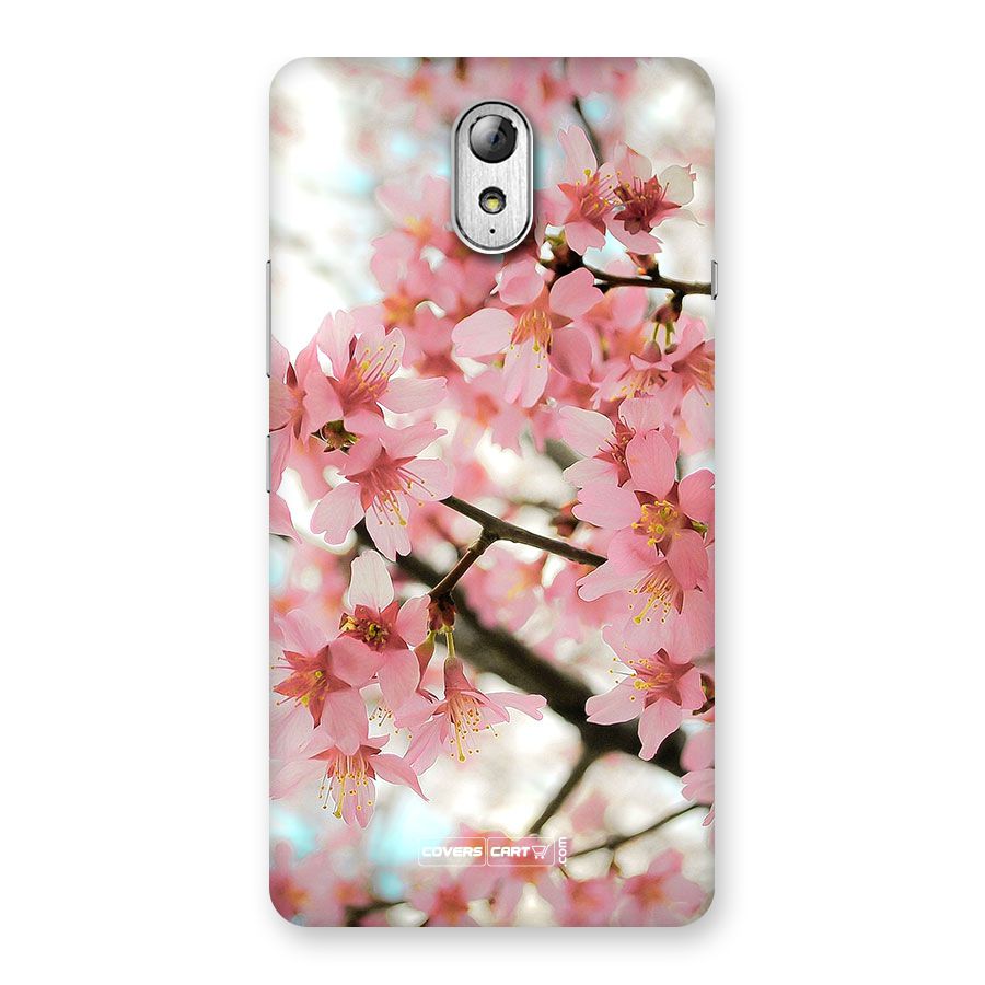 Peach Floral Back Case for Lenovo Vibe P1M