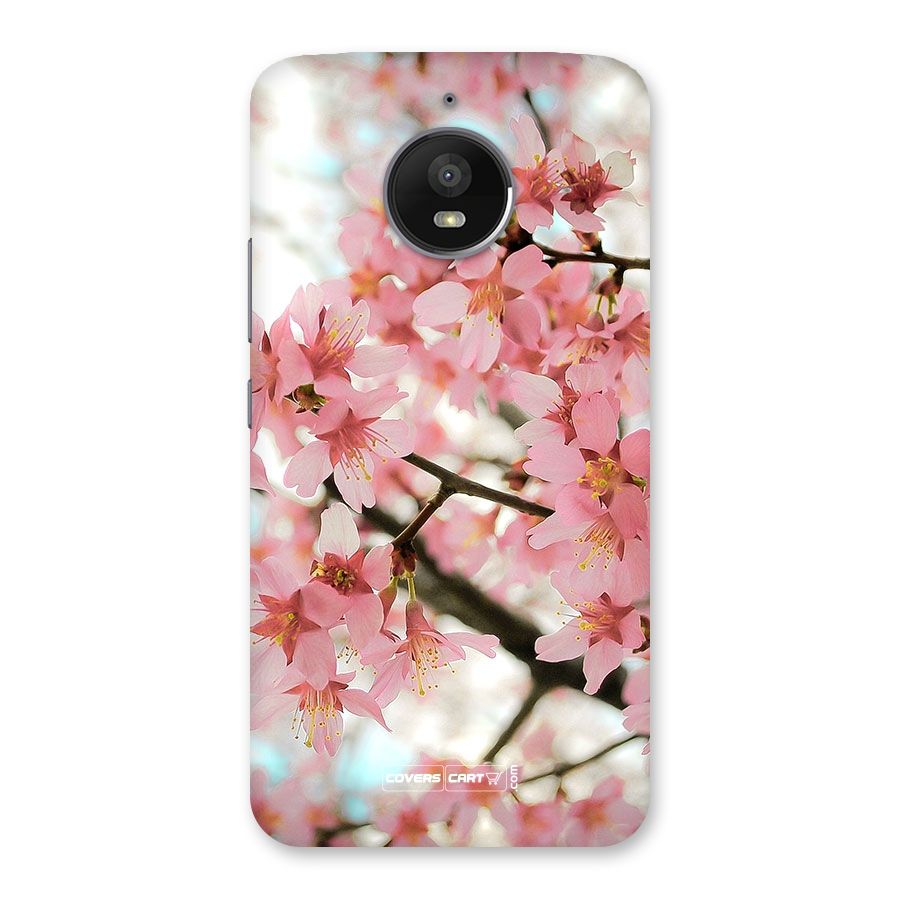 Peach Floral Back Case for Moto E4 Plus