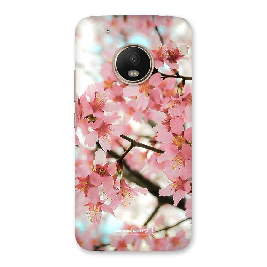 Peach Floral Back Case for Moto G5 Plus