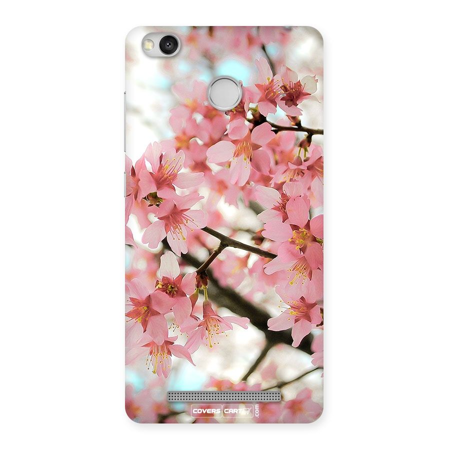 Peach Floral Back Case for Redmi 3S Prime