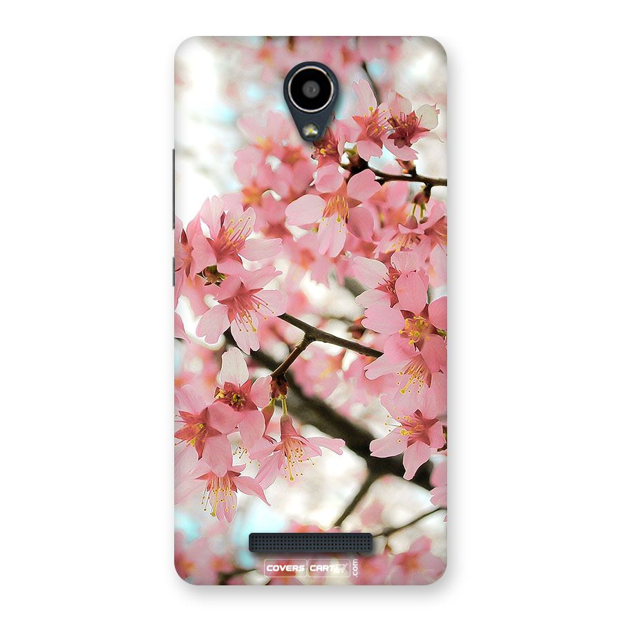 Peach Floral Back Case for Redmi Note 2