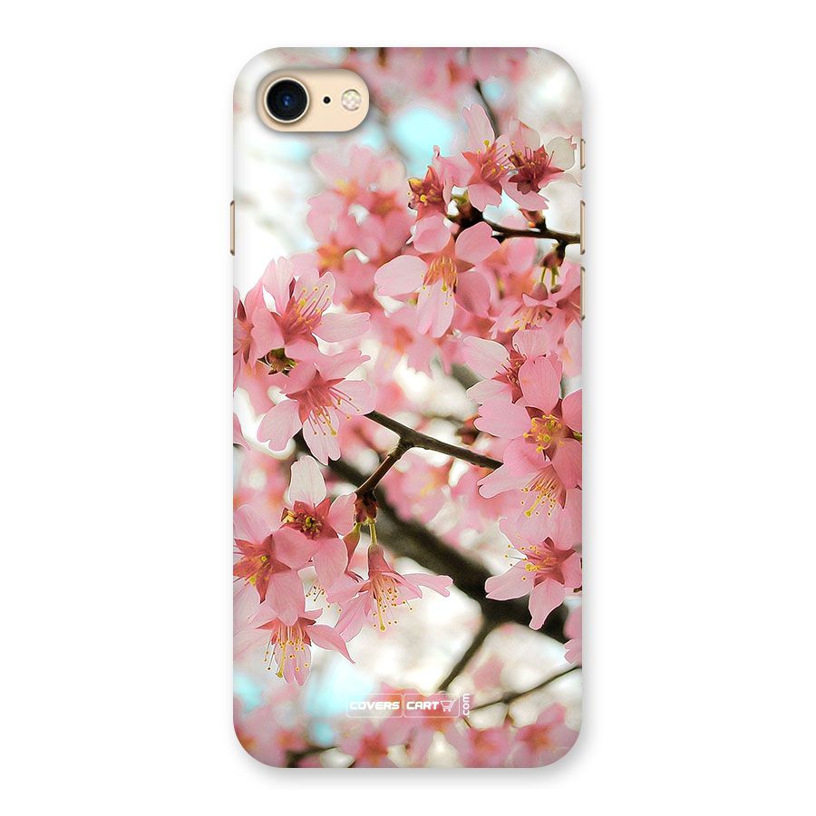 Peach Floral Back Case for iPhone 7
