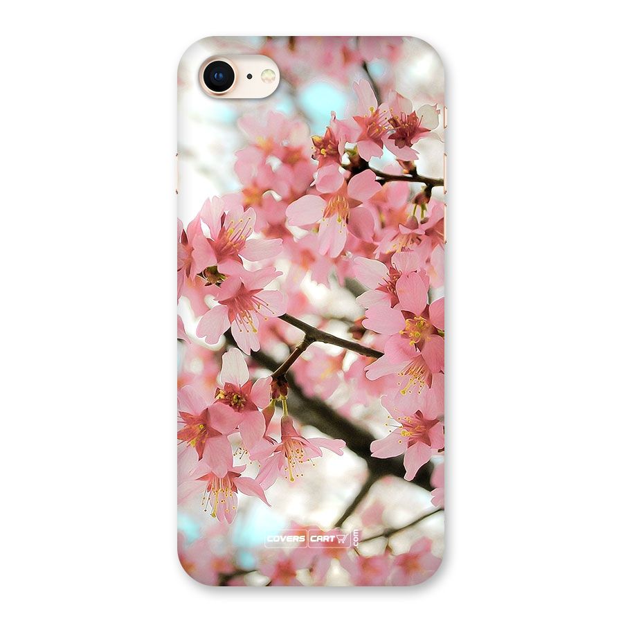 Peach Floral Back Case for iPhone 8