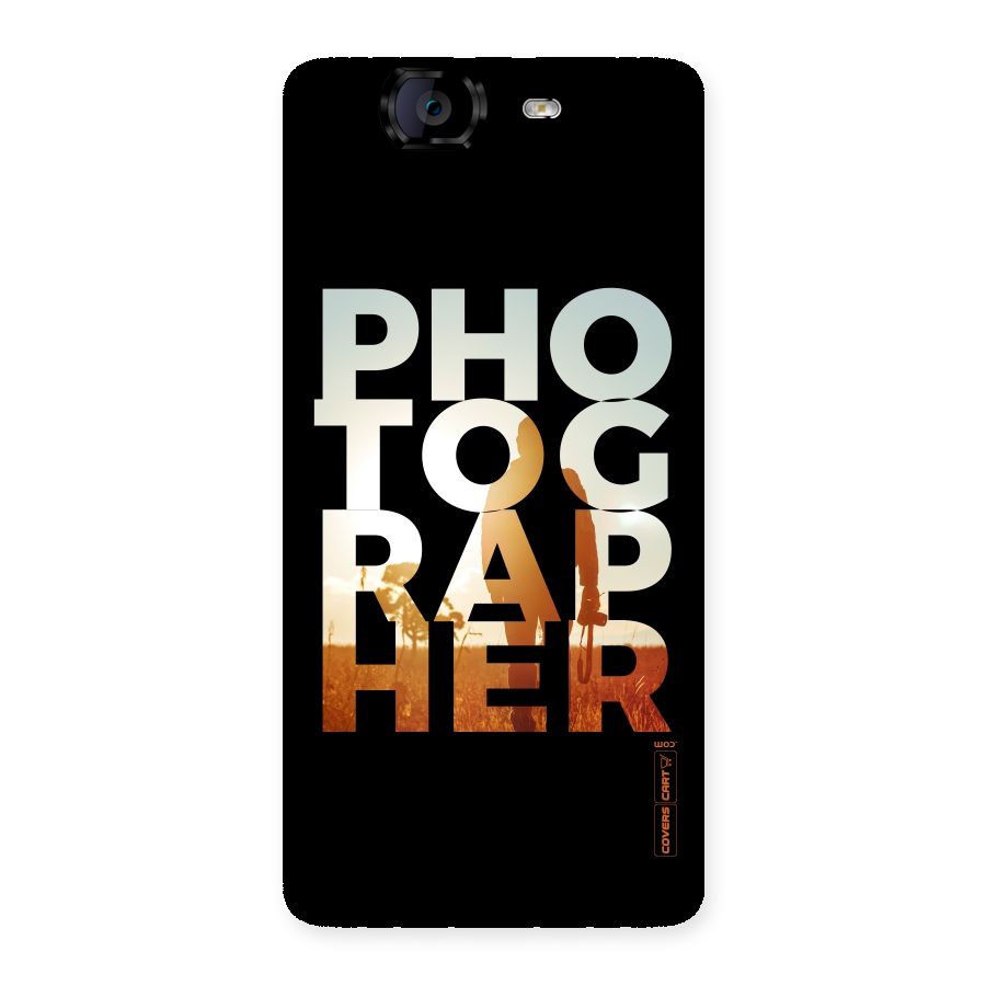 Photographer Typography Back Case for Canvas Knight A350