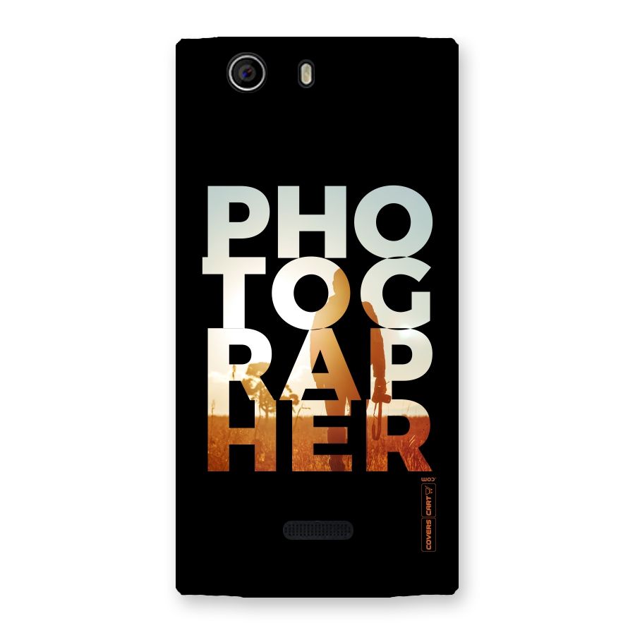 Photographer Typography Back Case for Canvas Nitro 2 E311