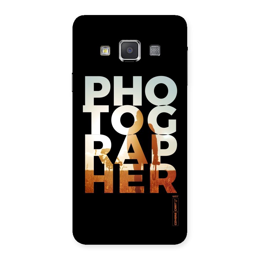 Photographer Typography Back Case for Galaxy A3
