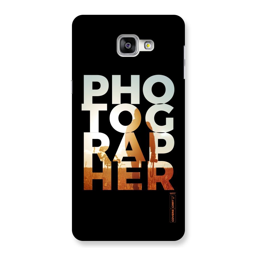 Photographer Typography Back Case for Galaxy A9