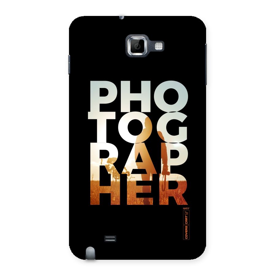 Photographer Typography Back Case for Galaxy Note