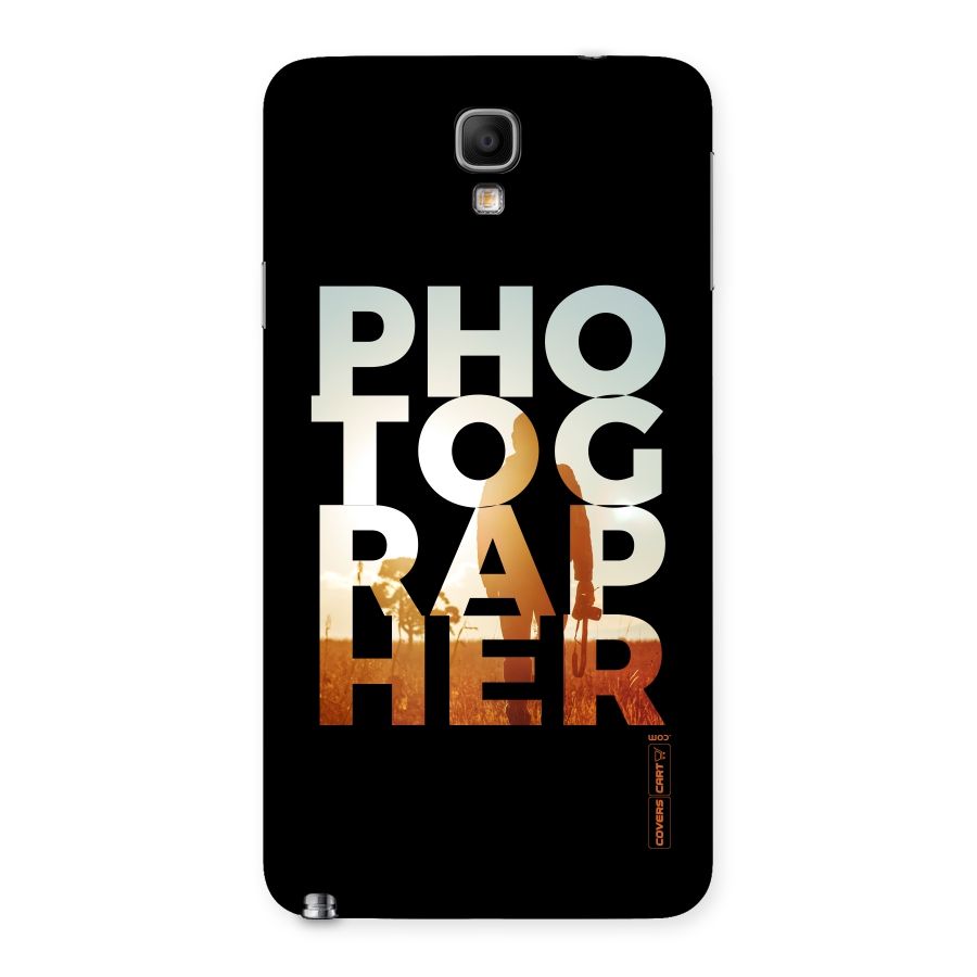 Photographer Typography Back Case for Galaxy Note 3 Neo